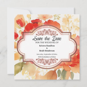 Simple Wedding Save The Date Card