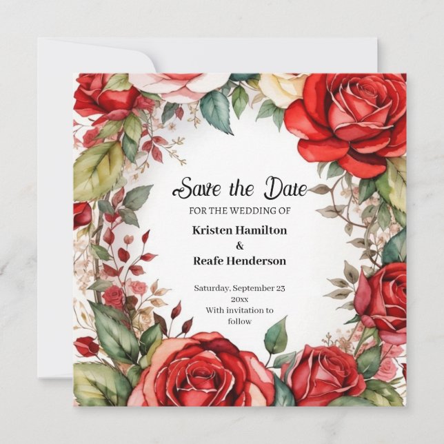 Simple Wedding Save the Date Card (Front)