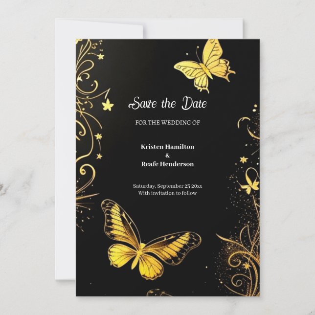 Simple Wedding Save The Date Card (Front)