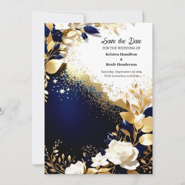 Simple Wedding Save The Date Card (Front)