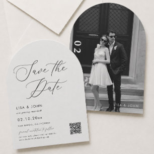 Simple Wedding Save the Date Photo Invitation