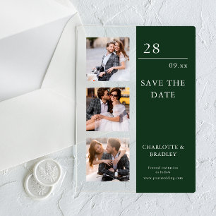 Simple Wedding Save The Date Photo Picture Acrylic Invitations