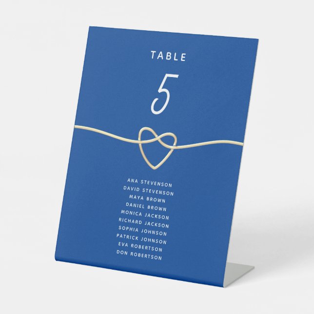 Simple Wedding Seating Chart  Pedestal Sign (Front)