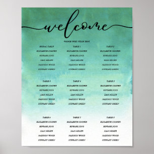 Simple Wedding Seating Chart. Poster