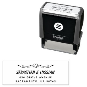 simple wedding self-inking stamp