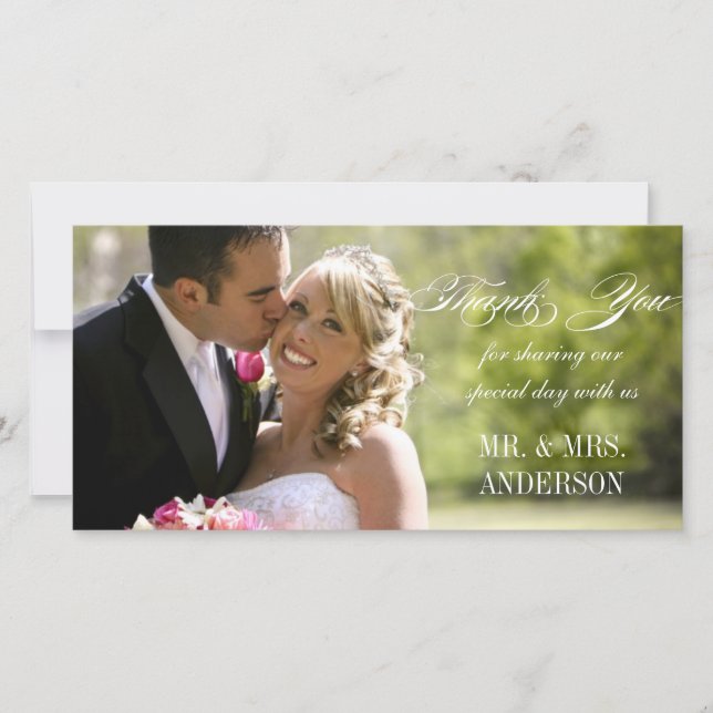 Simple Wedding Thank You Card (Front)