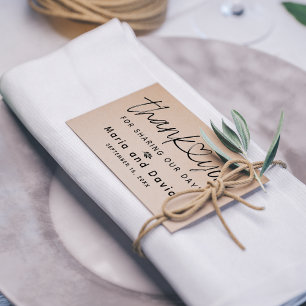 Simple Wedding Thank You Rubber Stamp