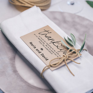 Simple Wedding Thank You Rubber Stamp