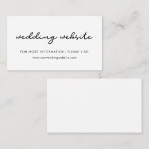 Simple wedding website card
