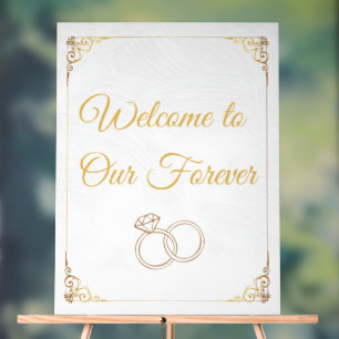 Simple Wedding Welcome Acrylic Sign