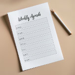 Simple weekly agenda post-it notes<br><div class="desc">Simple weekly agenda. Do you have an endless list of things to do and never remember them all? Time slipping through your fingers again because you did not plan ahead? Keep your week on track with this simple agenda. Write down your tasks, to do, or shopping in the spaces provided...</div>