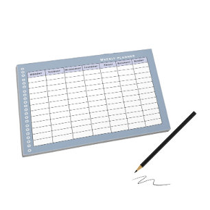 Simple weekly planner notepad