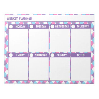 Simple Weekly Planner Notepad