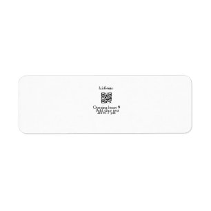 Simple welcome opening welcome barcode QR add name