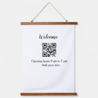 Simple welcome opening welcome barcode QR add name