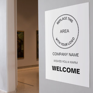 Simple Welcome to Company Logo Any Colour Poster