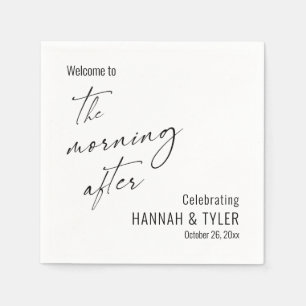 Simple Welcome to The Morning After Napkin