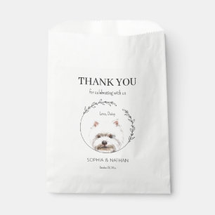 Simple Westie Wedding Thank You Favour Bag