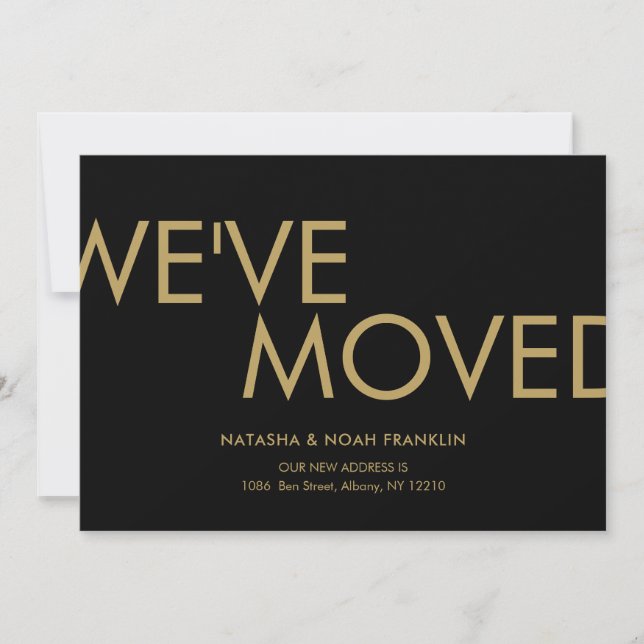Simple We've Moved New Address Announcement (Front)