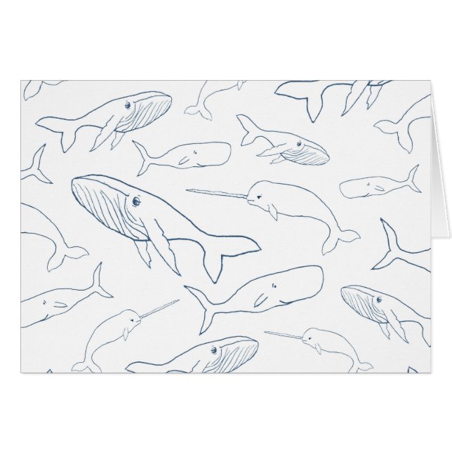 Simple Whale Parade Pattern (Front Horizontal)