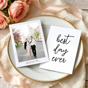 Simple Whimsical Best Day Ever Thank You  Card