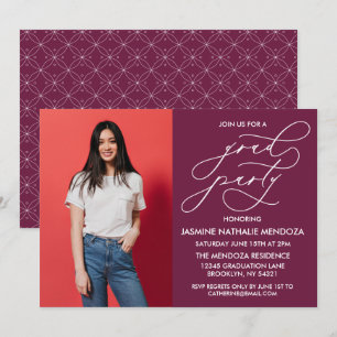 SIMPLE WHIMSICAL CALLIGRAPHY GRADUATION INVITATION