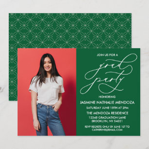 SIMPLE WHIMSICAL CALLIGRAPHY GRADUATION INVITATION