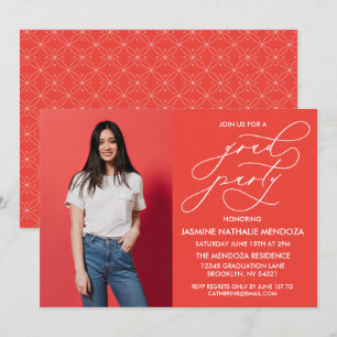 SIMPLE WHIMSICAL CALLIGRAPHY GRADUATION INVITATION