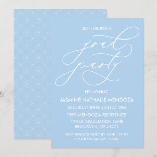 SIMPLE WHIMSICAL CALLIGRAPHY GRADUATION INVITATION