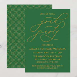 SIMPLE WHIMSICAL CALLIGRAPHY GRADUATION INVITATION