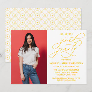 SIMPLE WHIMSICAL CALLIGRAPHY GRADUATION INVITATION