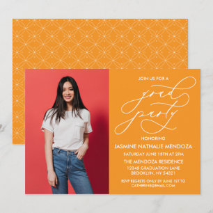 SIMPLE WHIMSICAL CALLIGRAPHY GRADUATION INVITATION