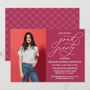 SIMPLE WHIMSICAL CALLIGRAPHY GRADUATION INVITATION