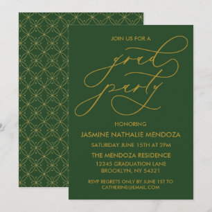 SIMPLE WHIMSICAL CALLIGRAPHY GRADUATION INVITATION