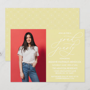 SIMPLE WHIMSICAL CALLIGRAPHY GRADUATION INVITATION