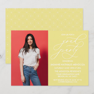 SIMPLE WHIMSICAL CALLIGRAPHY GRADUATION INVITATION