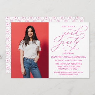 SIMPLE WHIMSICAL CALLIGRAPHY GRADUATION INVITATION