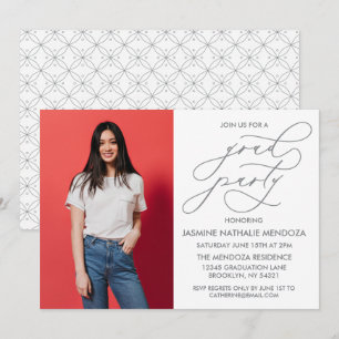 SIMPLE WHIMSICAL CALLIGRAPHY GRADUATION INVITATION
