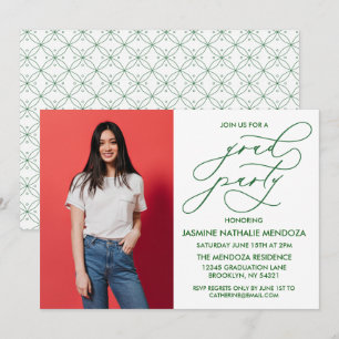 SIMPLE WHIMSICAL CALLIGRAPHY GRADUATION INVITATION