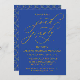 SIMPLE WHIMSICAL CALLIGRAPHY GRADUATION INVITATION