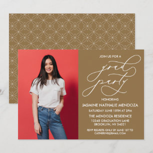 SIMPLE WHIMSICAL CALLIGRAPHY GRADUATION INVITATION