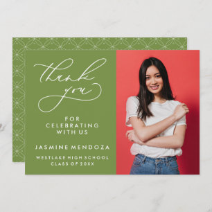 SIMPLE WHIMSICAL CALLIGRAPHY GRADUATION THANK YOU