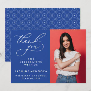 SIMPLE WHIMSICAL CALLIGRAPHY GRADUATION THANK YOU CARD