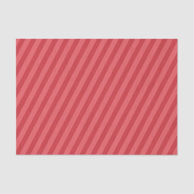 Simple Whimsical Cute Festive Red Striped Fun Tissue Paper (Front)