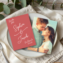 Simple Whimsical Hand Drawn Save the Date Photo