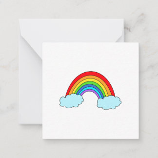Simple Whimsical Rainbow Happy Birthday Card