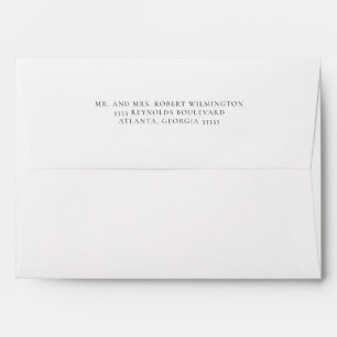 Simple White 5 x 7 Return Address Envelope
