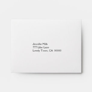 Simple White and Aqua Blue RSVP Return Envelope