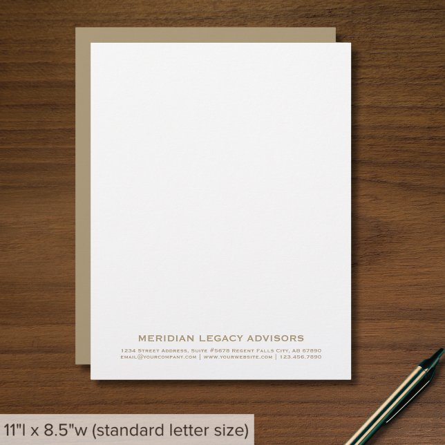 Simple White and Gold Business Letterhead (Creator Uploaded)