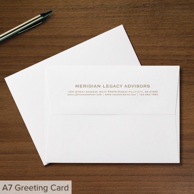 Simple White and Gold Typographic Envelope (Creator Uploaded)